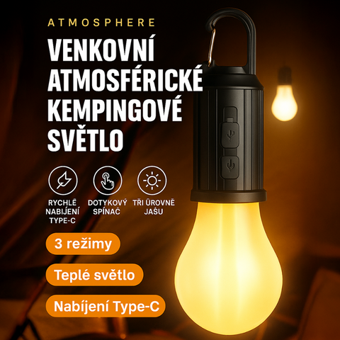 Vysoce odolní přenosná LED kempingová lampa