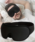 3D ergonomická spací maska na oči černá s paměťovou pěnou