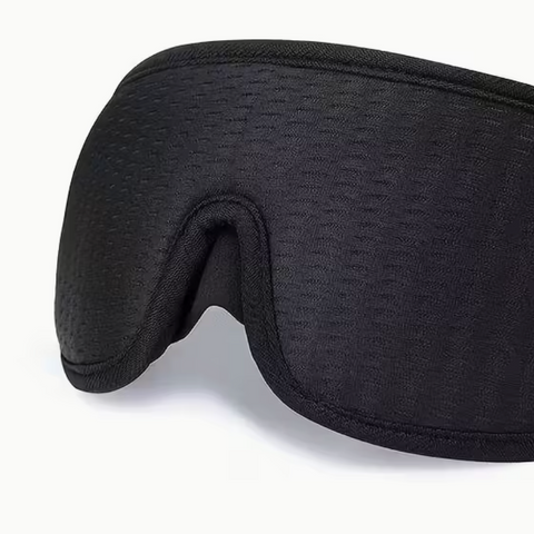 3D ergonomická spací maska na oči černá s paměťovou pěnou