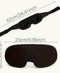 3D ergonomická spací maska na oči černá s paměťovou pěnou