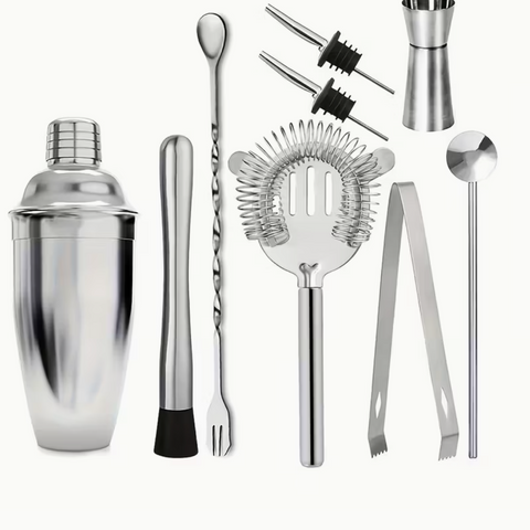 Profesionální nerezový koktejlový šejkr set se stojanem