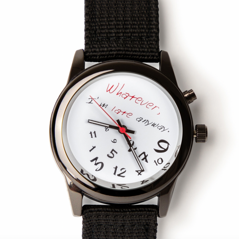 Hodinky pro opozdilce – „Whatever, I’m late anyway“ (CZ)