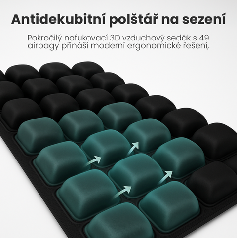 Antidekubitní polštář na sezení – nafukovací sedací podložka
