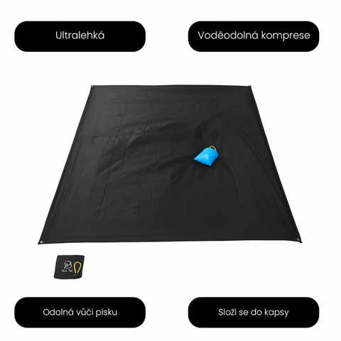 Ultralehká skládací kempingová deka do kapsy