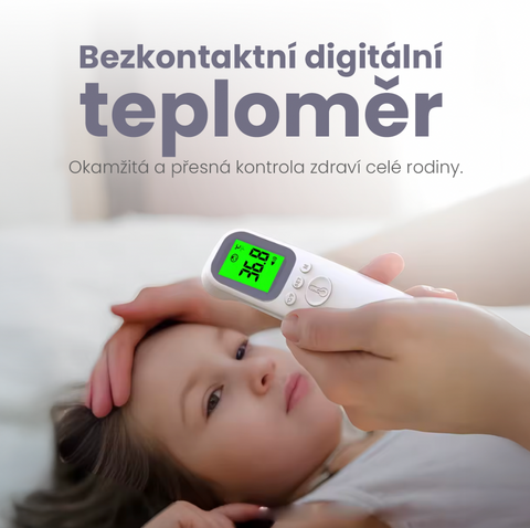 Vysoce přesný bezkontaktní digitální teploměr pro děti i dospělé