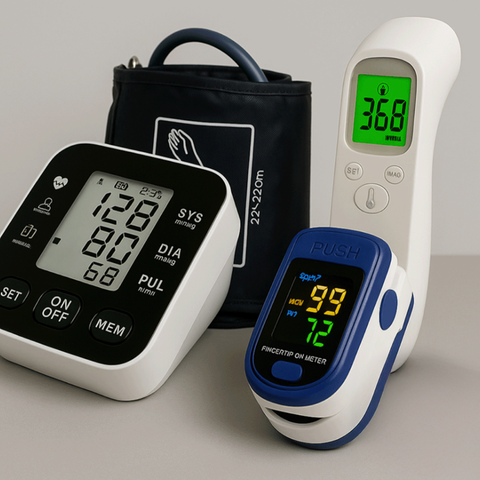 Zdravotnický balíček – Tlakoměr na paži + Oxymetr + Digitální teploměr