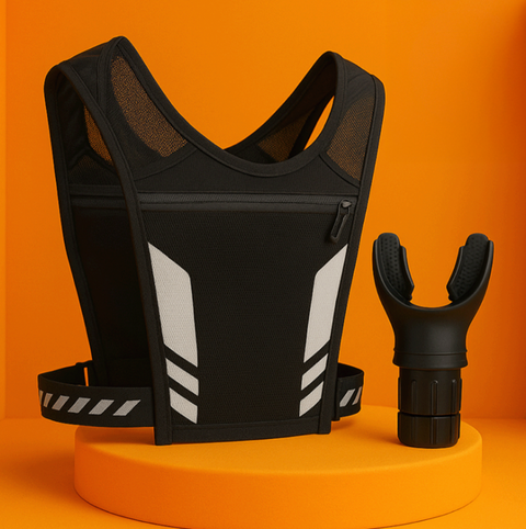 Výkonnostní duo – Ultralehká běžecká vesta + trenažér dýchaní