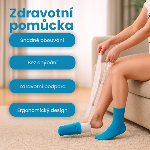 Obouvák na ponožky – zdravotní pomůcka pro snadné obouvání bez ohýbání