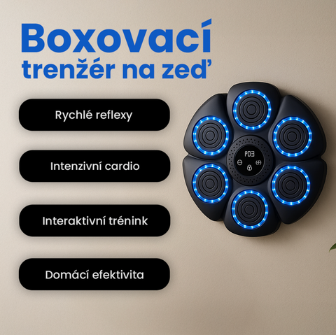 Bluetooth interaktivní boxovací trenažér na zeď