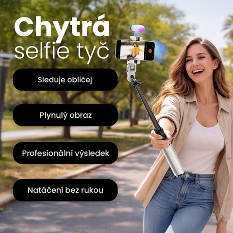 Chytrá selfie tyč Smart M2PRO se sledováním obličeje 160 cm