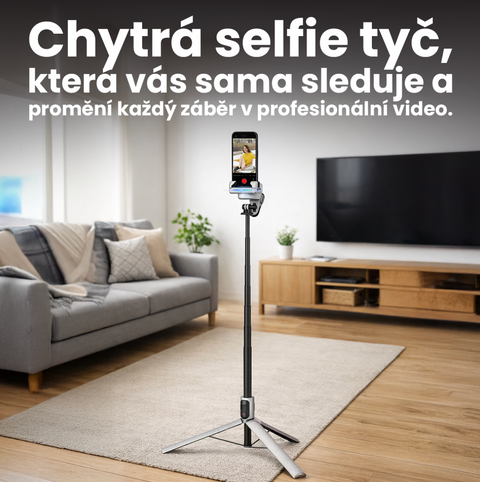 Chytrá selfie tyč Smart M2PRO se sledováním obličeje 160 cm