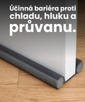 Dvojité těsnění pod dveře – účinné řešení proti průvanu, chladu a hmyzu
