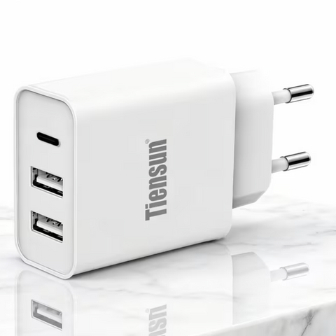 Duální USB nástěnný nabíjecí adaptér pro evropské zásuvky