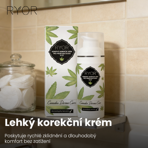Ryor Cannabis Derma Care korekční pleťový krém 50 ml