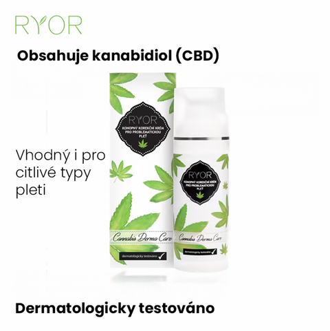 Ryor Cannabis Derma Care korekční pleťový krém 50 ml