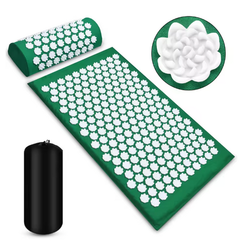 Speciální akupresurní podložka s polštářem pro relaxaci a uvolnění zad