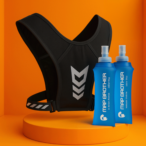 Výhodné trojbalení – Ultralehká běžecká vesta + 2× sportovní láhev (1 ZDARMA)