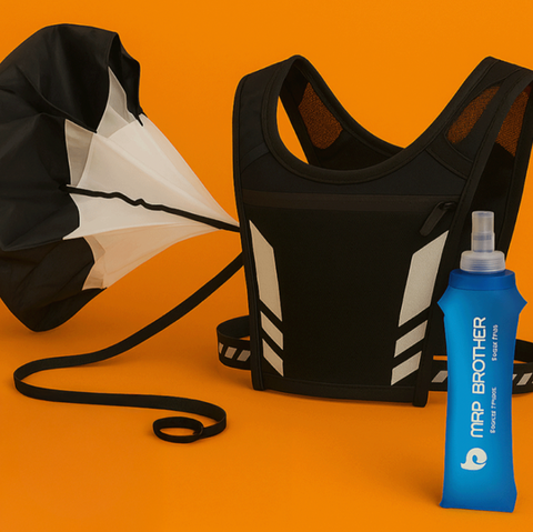 Výkonnostný balíček – Běžecká vesta + odporový padák + sportovní láhev ZDARMA