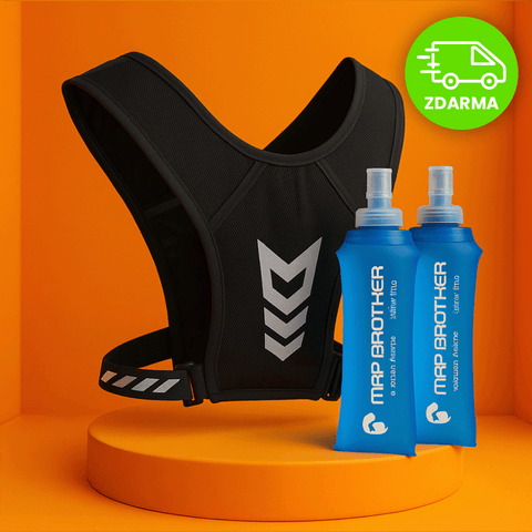 Výhodné trojbalení – Ultralehká běžecká vesta + 2× sportovní láhev (1 ZDARMA)
