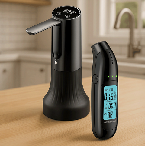 Vysoce přesný alkohol tester + Inteligentní dávkovač alkoholu