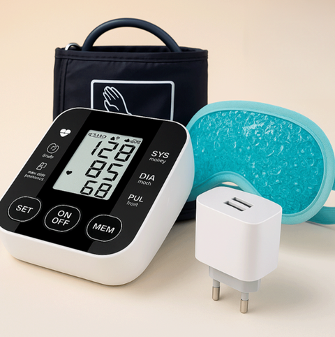 Zdravotní a komfortní balíček – tlakoměr, gelový pás a USB adaptér