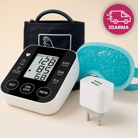 Zdravotní a komfortní balíček – tlakoměr, gelový pás a USB adaptér