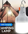 60W Emergency Light Outdoor Camping Supplies Edc Outdoor USB Rechargeable LED Light Bulb Lantern Hiking Sports Entertainment