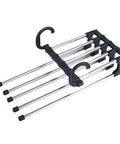 5 in 1 Magic Trousers Rack Closet Storage Organizer Multi-Layer Pants Rack Folding Clothing Hanger Wardrobe Storage Organization