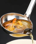 Stainless Steel Colander Spoon Soup Colander Kitchen Soup Gravy Oil Soup Fat Separator Ladles Skimmer Spoon Soup Colander