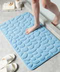 Cobblestone Embossed Bathroom Bath Mat Non-Slip Carpets in Wash Basin Bathtub Side Shower Room Floor Rug Doormat Memory Foam Pad