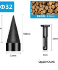 32/38/42/45/50Mm Wood Drill Bit Twist Firewood Splitting Drill Bit Wood Splitter Screw Cones Bit Square round Drill Bit for Wood