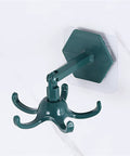 1/2/3Pc Kitchen Utensil Hanger with 7 Hooks 360 Degrees Rotated Kitchen Hook Punch-Free Utensils Storage Rack Multi-Purpose Hook