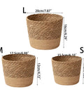 67JB Straw Plant Basket Indoor Woven Plant Pots for Planter Flower Pots Plant Pot