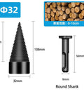 32/38/42/45/50Mm Wood Drill Bit Twist Firewood Splitting Drill Bit Wood Splitter Screw Cones Bit Square round Drill Bit for Wood