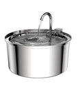 Stainless Steel Pet Water Feeder Cat Automatic Water Fountain USB Electric Mute for Cat Dog Filter Fountain Smart Drinking Bowl