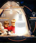 60W Emergency Light Outdoor Camping Supplies Edc Outdoor USB Rechargeable LED Light Bulb Lantern Hiking Sports Entertainment