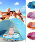 Baby Beach Tent Kids Outdoor Camping Easy Fold up Waterproof up Sun Awning Tent Uv-Protecting