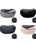 Travel Neck Pillow Memory Foam U-Shaped Pillow Snail Style Travel Neck Support Portable Adjustable Soft Noon Break Sleep Pillows