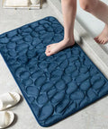 Cobblestone Embossed Bathroom Bath Mat Non-Slip Carpets in Wash Basin Bathtub Side Shower Room Floor Rug Doormat Memory Foam Pad