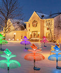 Solar Garden Lights Outdoor Double Layer Jellyfish and Butterfly Lights Waterproof Lawn Patio Landscape Decor Lamp 1/2/4/6 Pcs