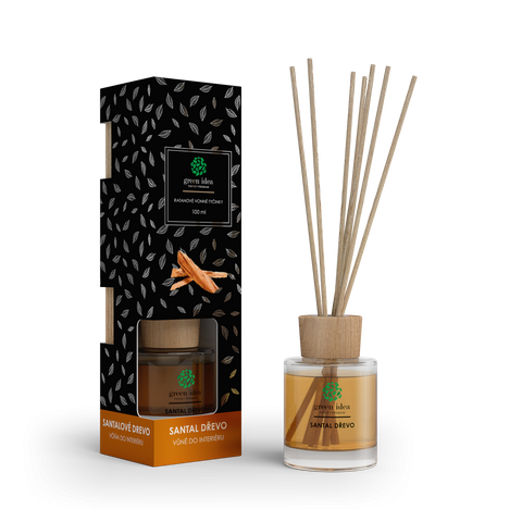 Green idea Ratanové vonné tyčinky - Santal dřevo 100 ml