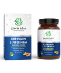 Green idea Kurkumin s piperinem bylinný extrakt  - tobolky 60 ks