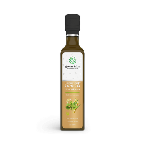 Green idea Lipový květ+meduňka sirup - třtinový 250 ml