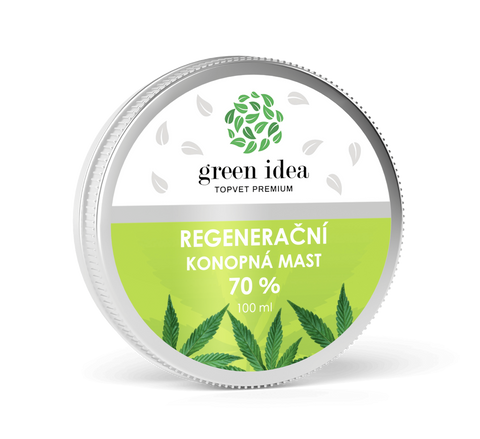 Green idea Konopná regenerační mast 70% 100 ml