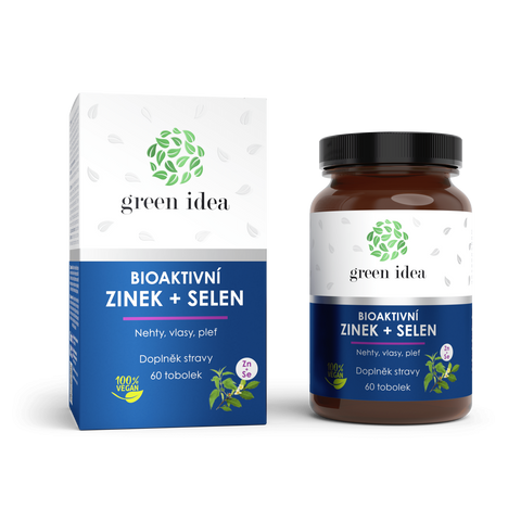 Green idea Bioaktivní zinek+selen - tobolky 60 ks