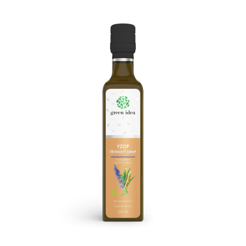 Green idea Osvěžující Yzopový sirup třtinový 250 ml