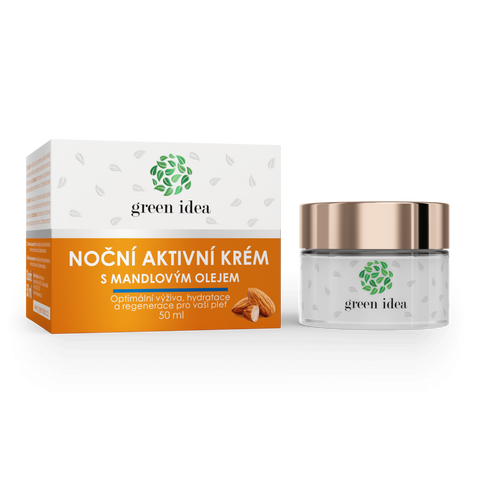 Green idea Noční aktivní krém s mandlovým olejem 50 ml