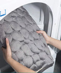 Cobblestone Embossed Bathroom Bath Mat Non-Slip Carpets in Wash Basin Bathtub Side Shower Room Floor Rug Doormat Memory Foam Pad
