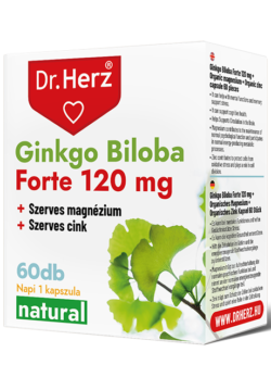 Dr. Herz Ginkgo Biloba Forte + hořčík a zinek – 60 kapslí pro paměť, soustředění a nervovou rovnováhu