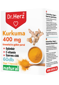 Dr. Herz Kurkuma + C-vitamín – 60 kapslí pro imunitu, klouby a vitalitu